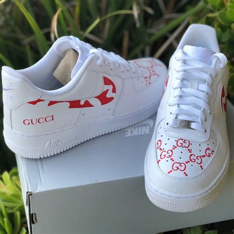 nike af1 gucci custom|Gucci air force one sneakers.